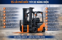 15 lỗi phổ biến trên xe nâng điện và cách nhận biết