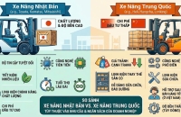 Xe nâng Nhật và Trung Quốc khác nhau gì