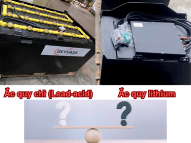 So sánh ắc quy chì và ắc quy lithium sử dụng trên xe nâng tại Việt Nam