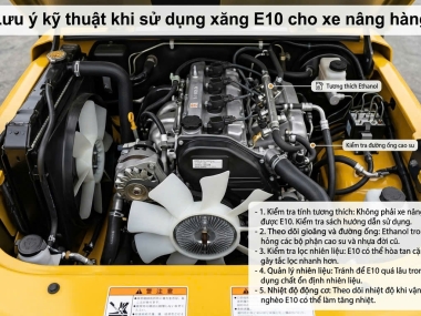 Có Nên Dùng Xăng E10 Cho Xe Nâng? 4 Lưu Ý Kỹ Thuật Sống Còn Bạn Phải Biết