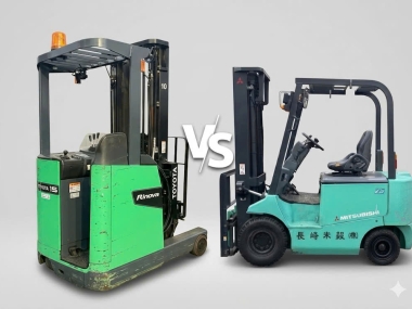 Xe nâng đứng lái và ngồi lái khác nhau gì