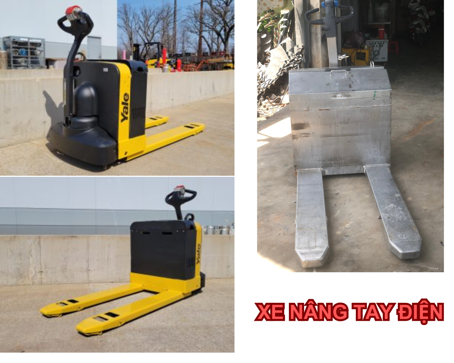 thuê xe nâng tay bán tự động