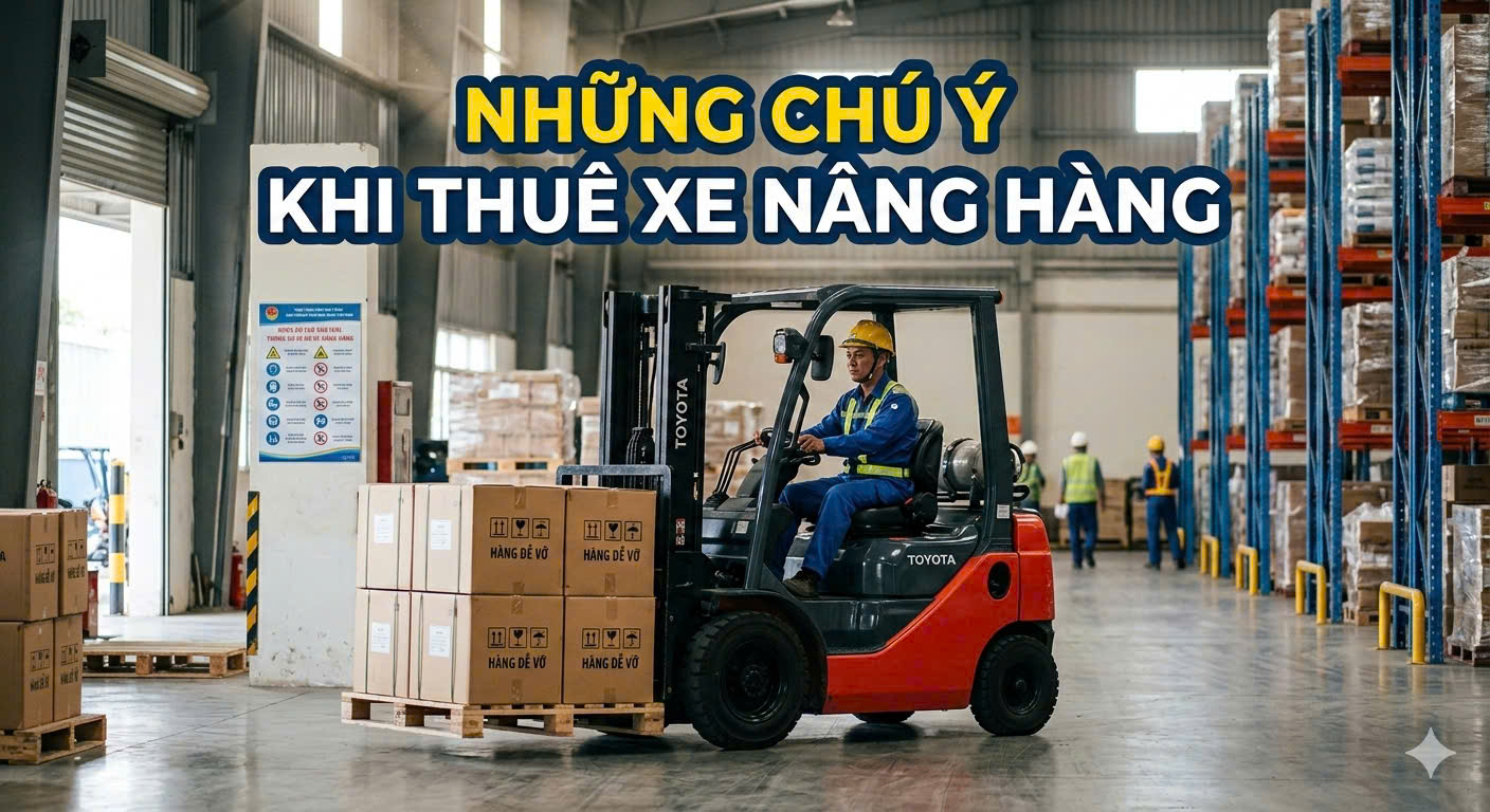 Thuê xe nâng cần lưu ý gì