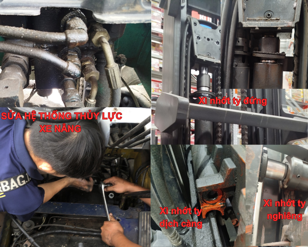 sửa hệ thống thủy lực xe nâng
