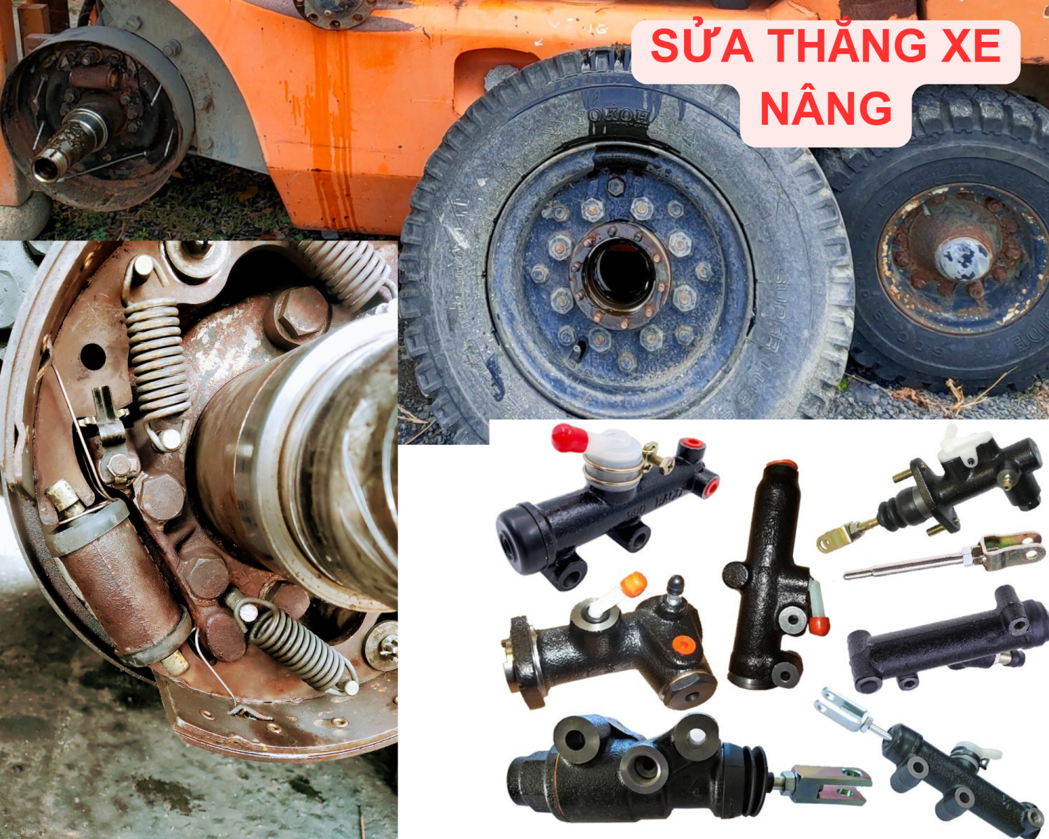 hệ thống phanh bố thường và bố ướt trên xe nâng