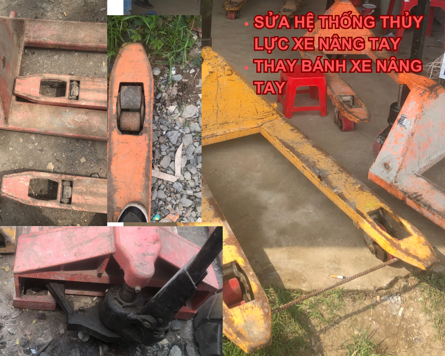 sửa hệ thống thủy lực xe nâng tay