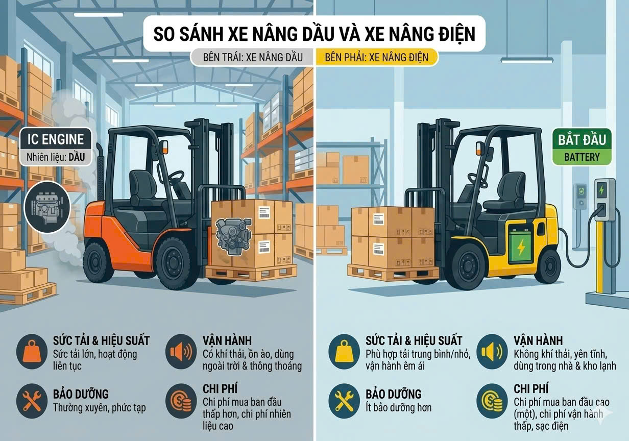 xe nâng điện có yếu không 