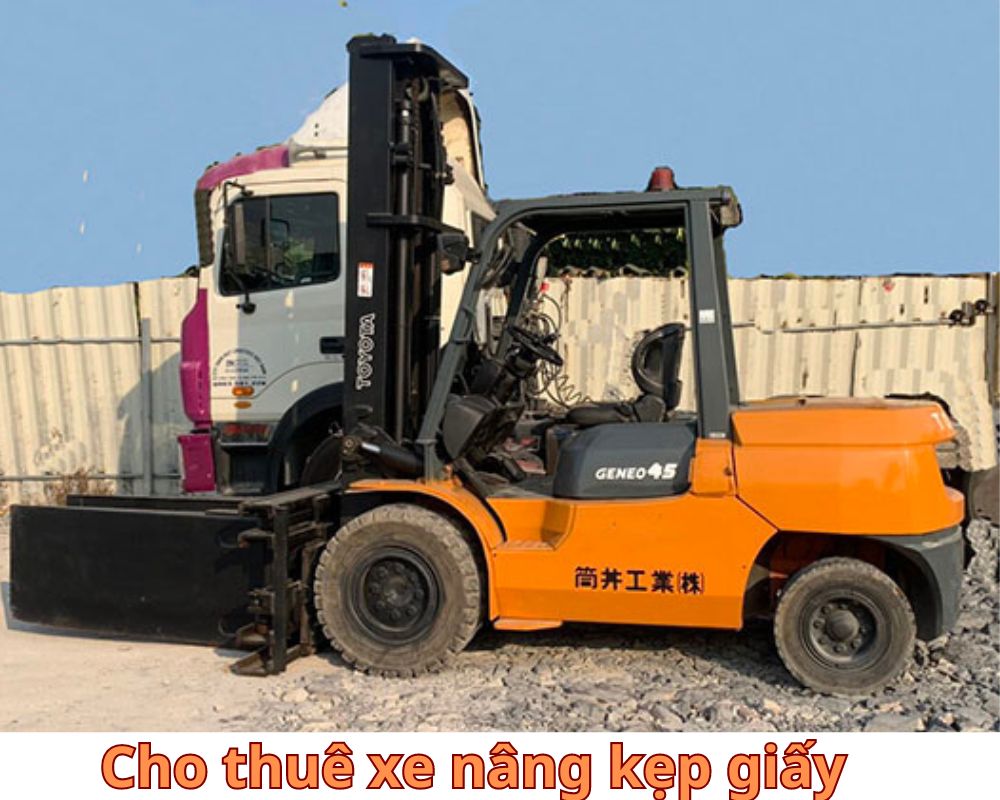 thuê xe nâng kẹp giấy