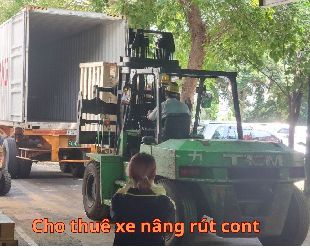 thuê xe nâng rút cont