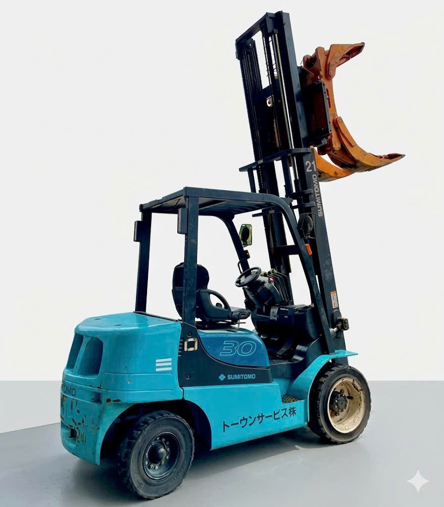 XE NÂNG DẦU SUMITOMO 3 TẤN KẸP TRÒN