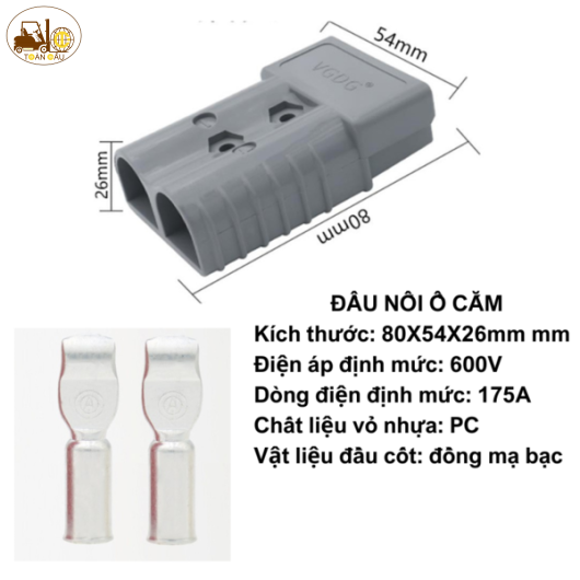 GIẮC SẠC XE NÂNG 175A  600V