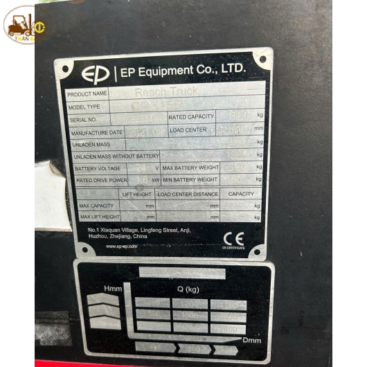 Xe Nâng Điện Reach Truck EP 1.5 Tấn